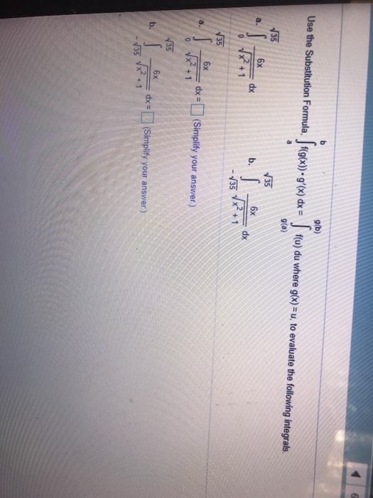 Solved B Use The Substitution Formula, [19(x) •g*(x) Dx = ſ | Chegg.com