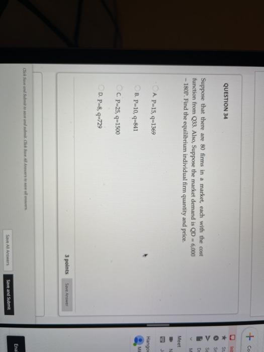 Solved QUESTION 31 Use following information to answer | Chegg.com