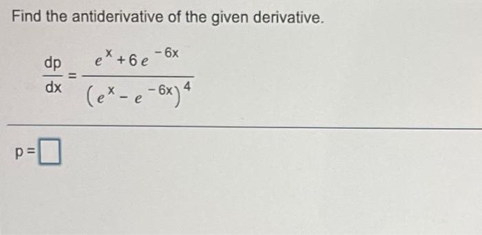 antiderivative of e 2x 6