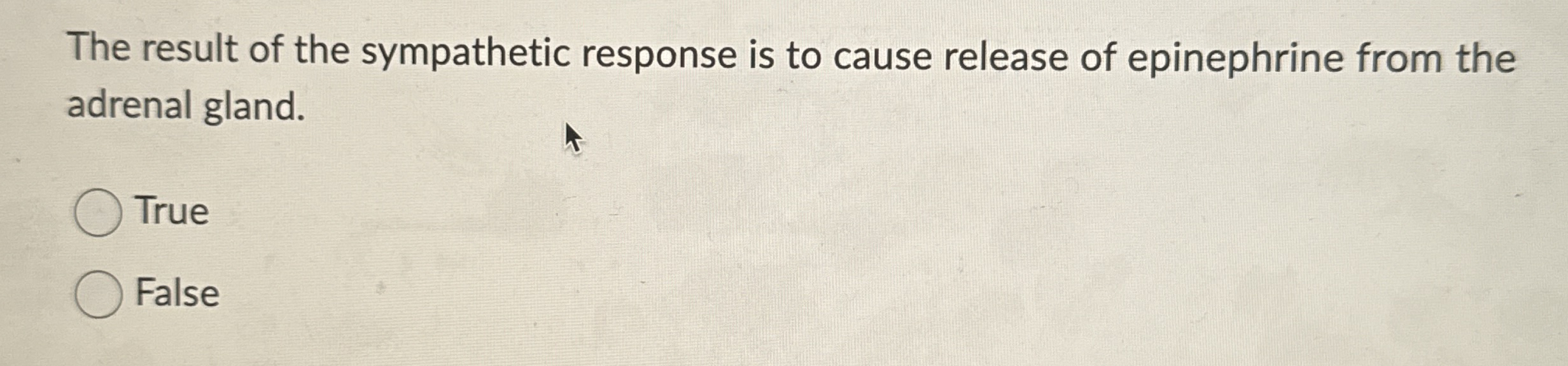 Solved The result of the sympathetic response is to cause | Chegg.com