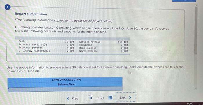 Solved Liu Zhang operates Lawson Consulting, which began