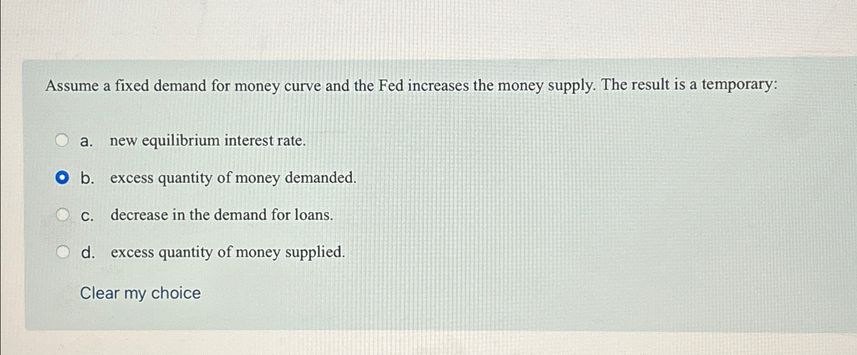 Solved Assume a fixed demand for money curve and the Fed | Chegg.com