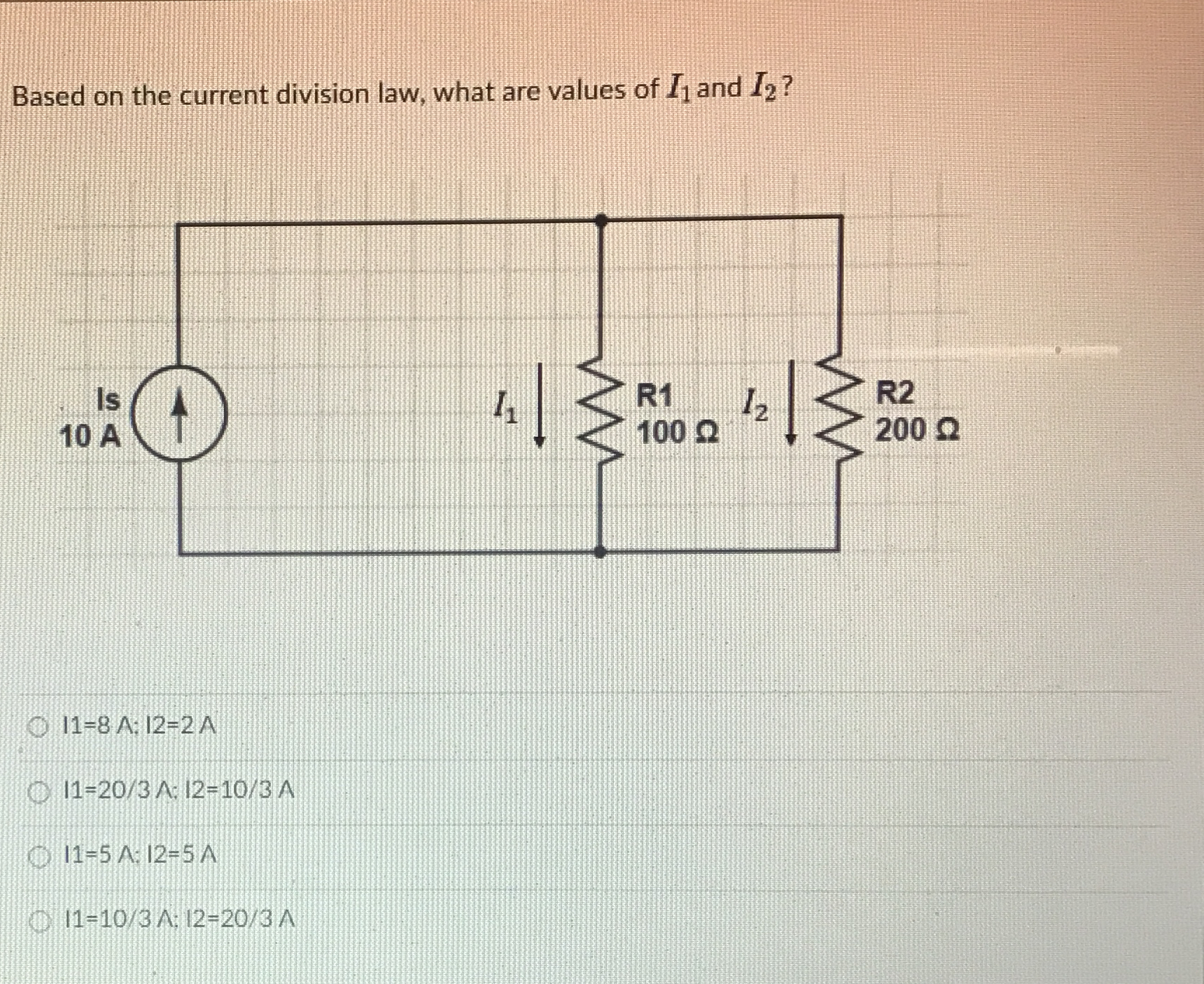 Solved Based on the current division law, what are values of | Chegg.com