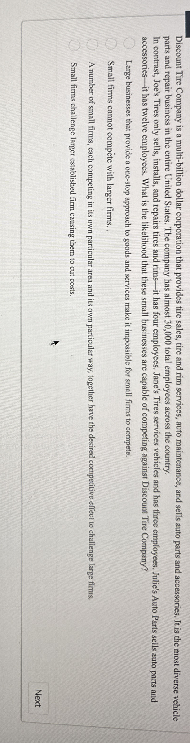 Solved Discount Tire Company is a multibillion dollar