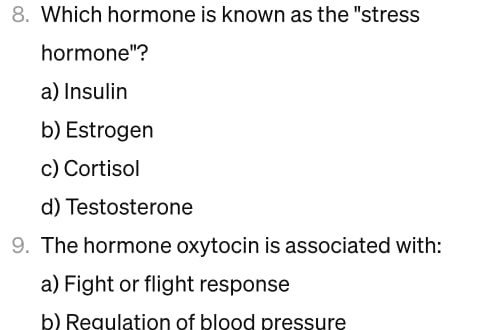 Solved biology: Which hormone is known as the "stress | Chegg.com