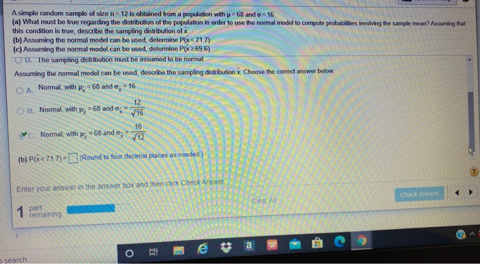 Solved o Question Help Suppose a simple random sample of | Chegg.com