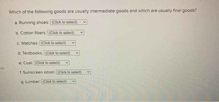 Solved a. Economists include only final goods and services | Chegg.com