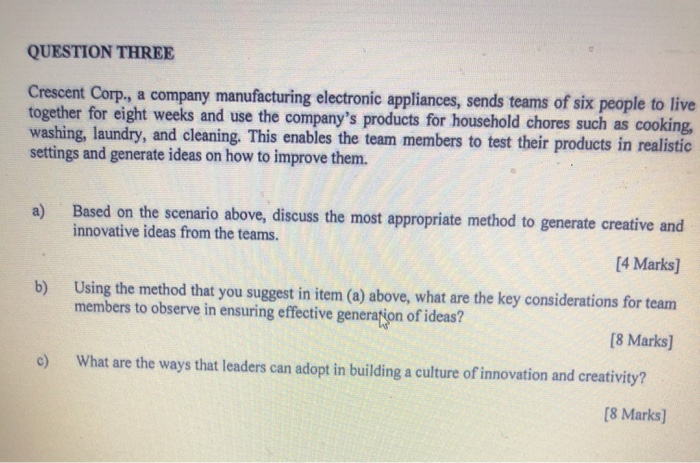 SECTION B: STRUCTURED QUESTIONS (60 Marks) There Are | Chegg.com