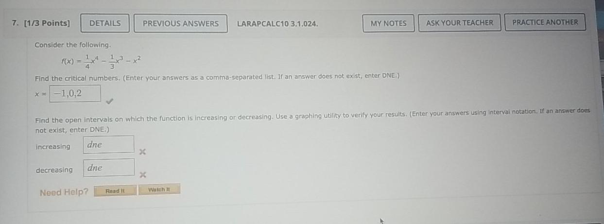 Solved 6. [2/4 Points] DETAILS PREVIOUS ANSWERS LARAPCALC10 | Chegg.com