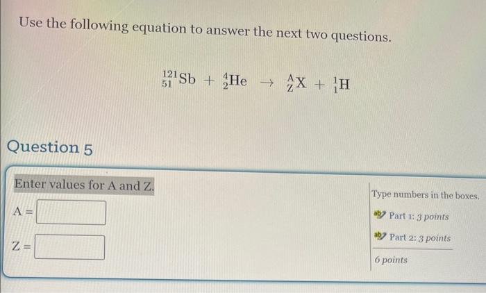 Solved Use the following equation to answer the next two | Chegg.com