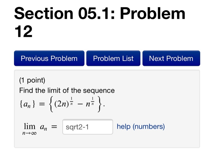 Solved Section 05.1: Problem 5 Previous Problem Problem List | Chegg.com