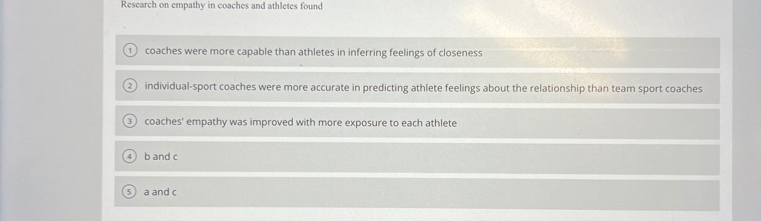 recent research on empathy in coaches and athletes found