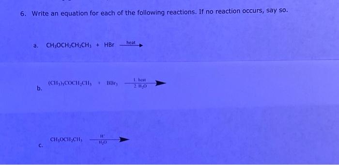 Solved 6 Write An Equation For Each Of The Following