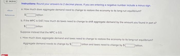 Solved The graph below depicts an economy where an increase | Chegg.com