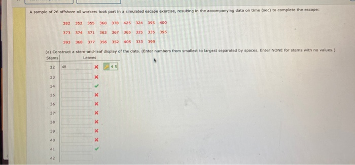 Solved A sample of 26 offshore oil workers took part in a | Chegg.com