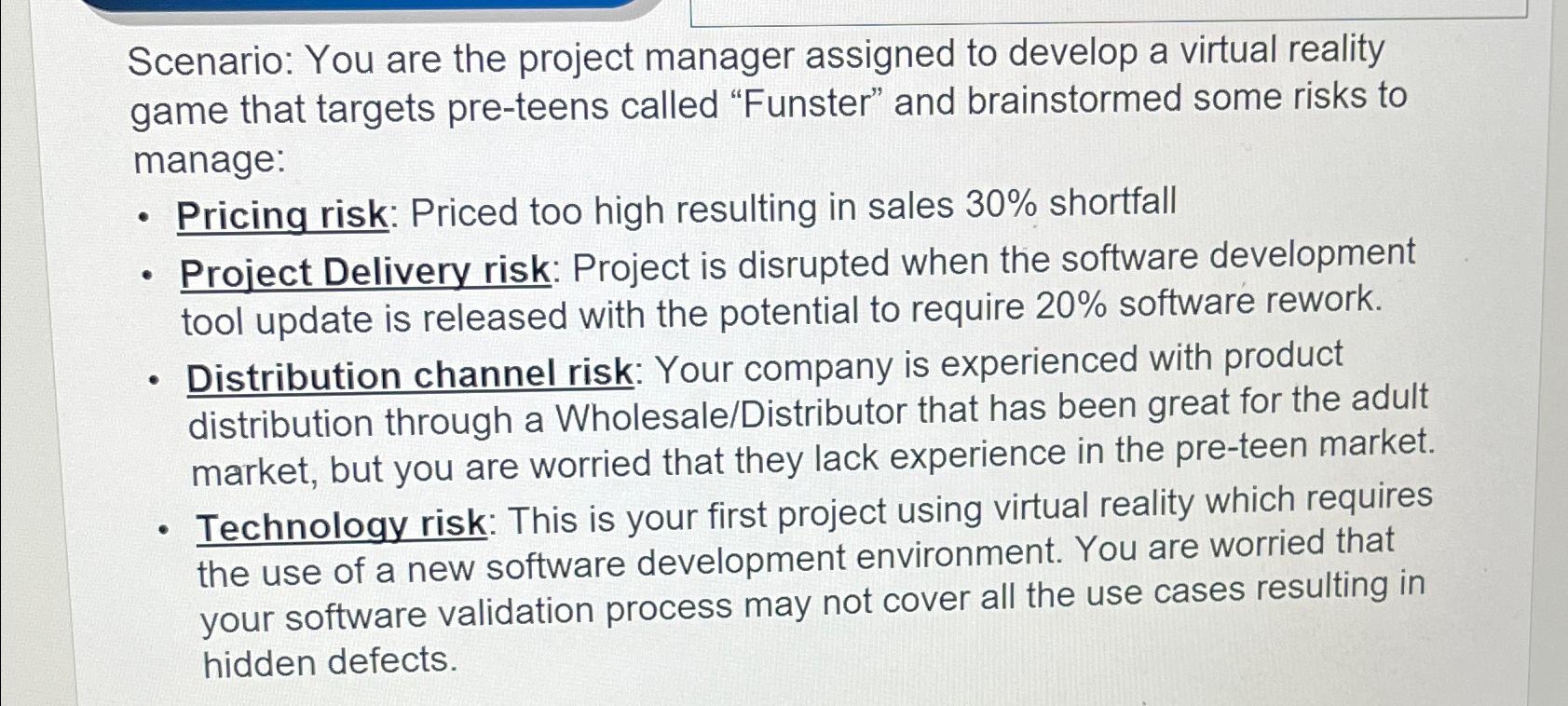 Solved Scenario: You are the project manager assigned to | Chegg.com