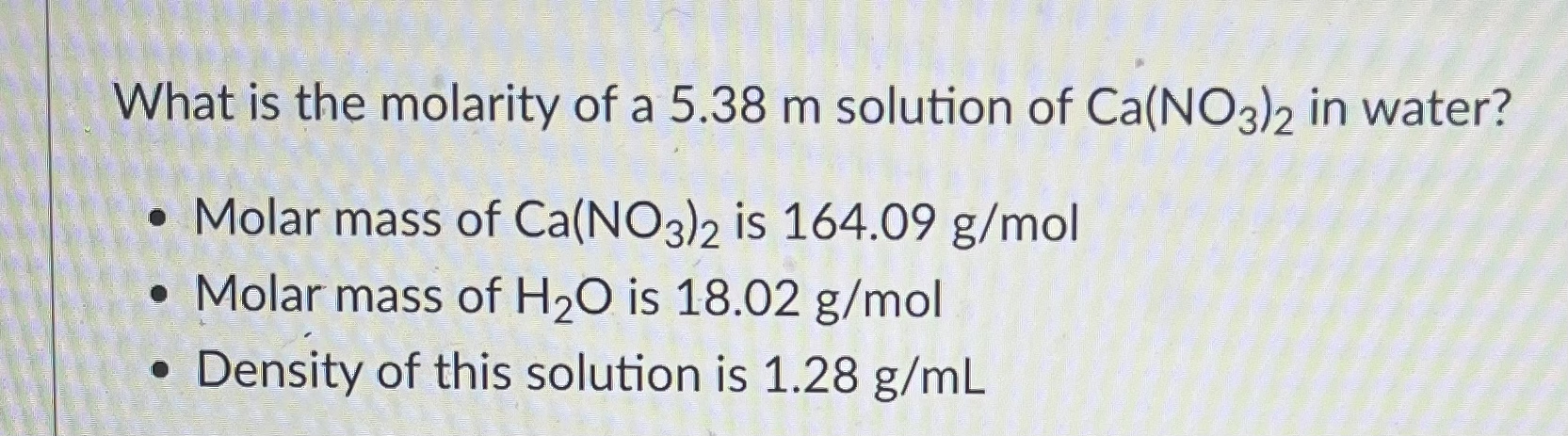what is the molar mass of ca no3 2 3 points