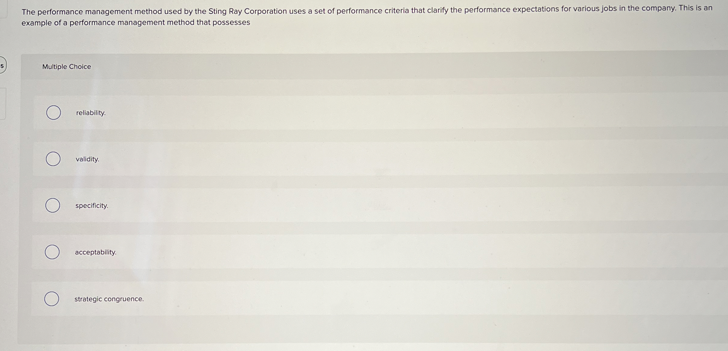Solved The performance management method used by the Sting | Chegg.com