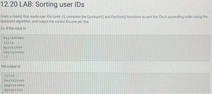 Solved C++ Picture one shows the problem and the second | Chegg.com