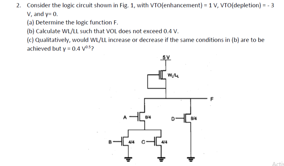Solved Consider the logic circuit shown in ﻿Fig. 1, ﻿with | Chegg.com