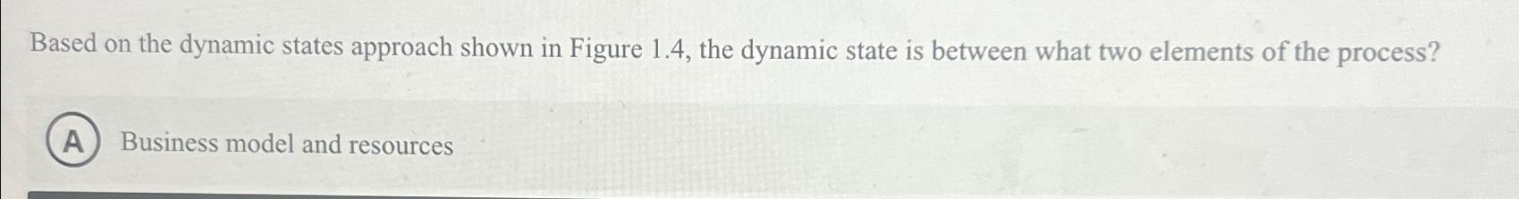 Solved Based on the dynamic states approach shown in Figure | Chegg.com