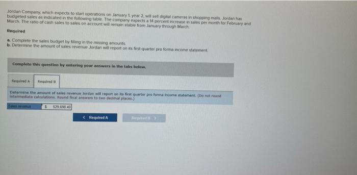 Solved Jordan Company, which expects to start operations on | Chegg.com