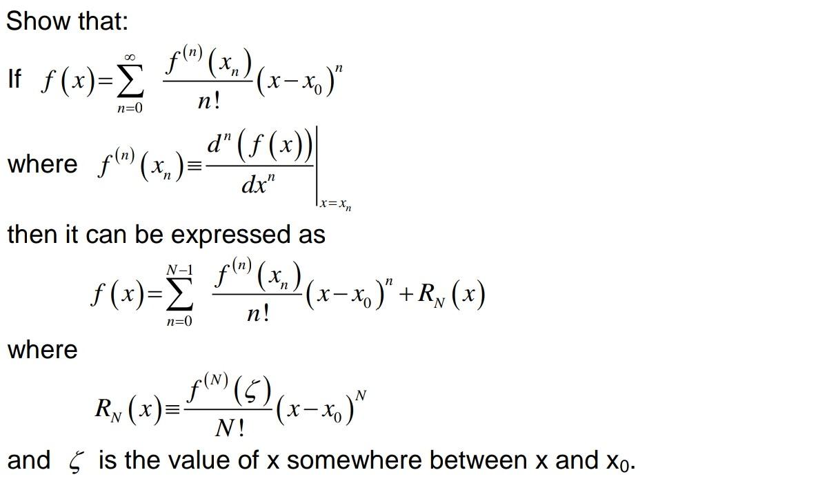 Solved Show That If F X E F X Xo N N 0 Where Fl Chegg Com