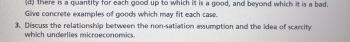 Solved (a) there is a quantity for each good up to which it | Chegg.com