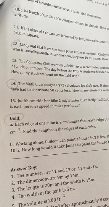 Solved andwer number 12 and 14 The Math Club bought a $72 | Chegg.com