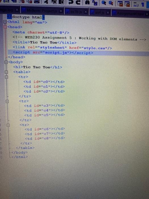 Solved please do this assignment in below html , css and | Chegg.com