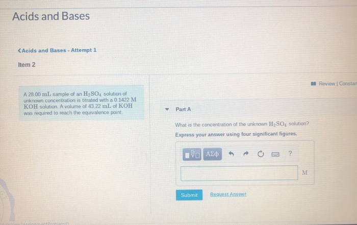 Solved Acids And Bases | Chegg.com