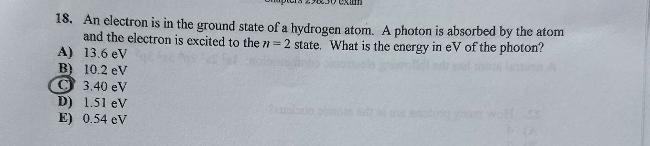 Solved An electron is in the ground state of a hydrogen | Chegg.com