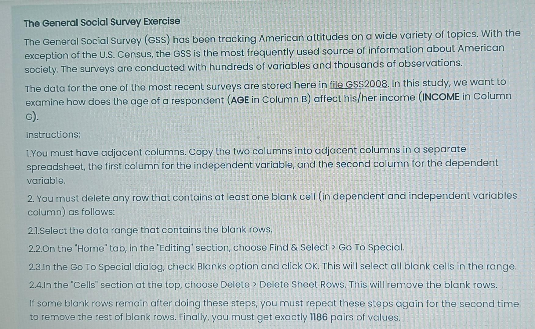 The General Social Survey Exercise The General Social Chegg