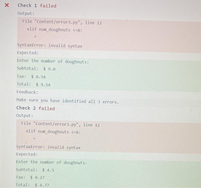 Solved Exercise 3: Identify \& Fix the Error Analyze the | Chegg.com