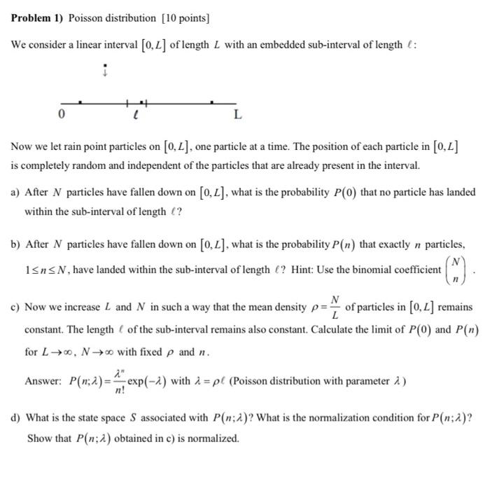 Solved Problem 1) Poisson distribution [10 points) We | Chegg.com