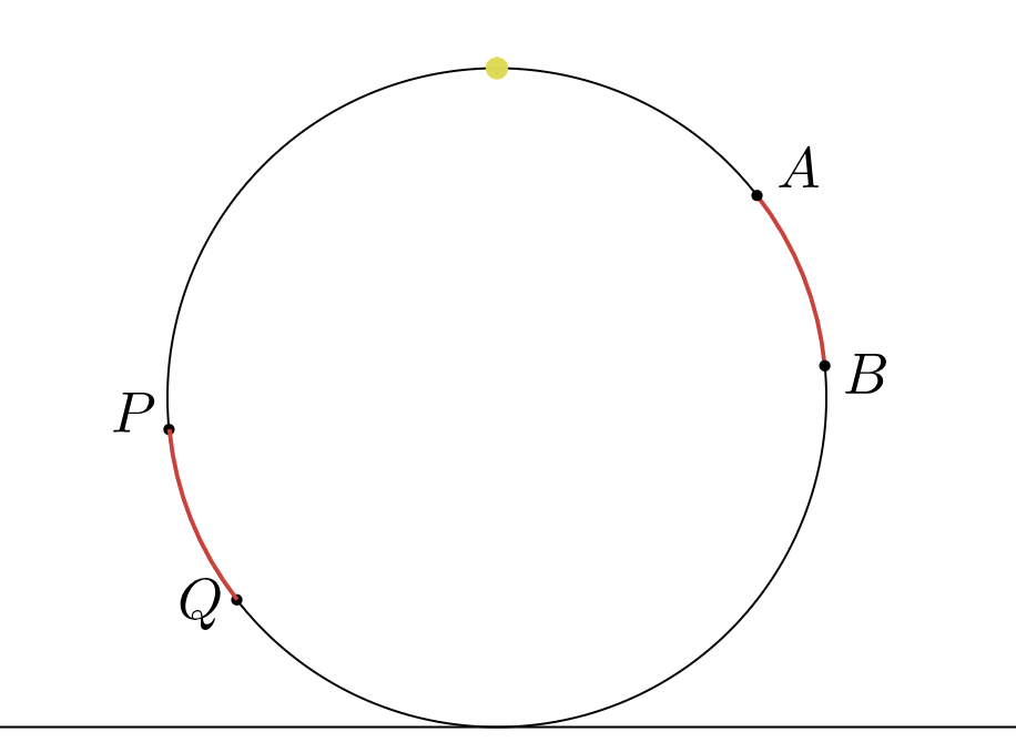 Solved Two segments are shown below. Which segment has a | Chegg.com