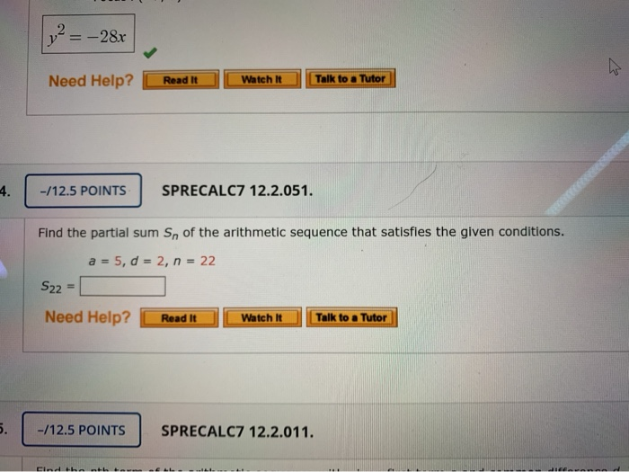 solved-find-the-partial-sum-sn-of-the-arithmetic-sequence-chegg