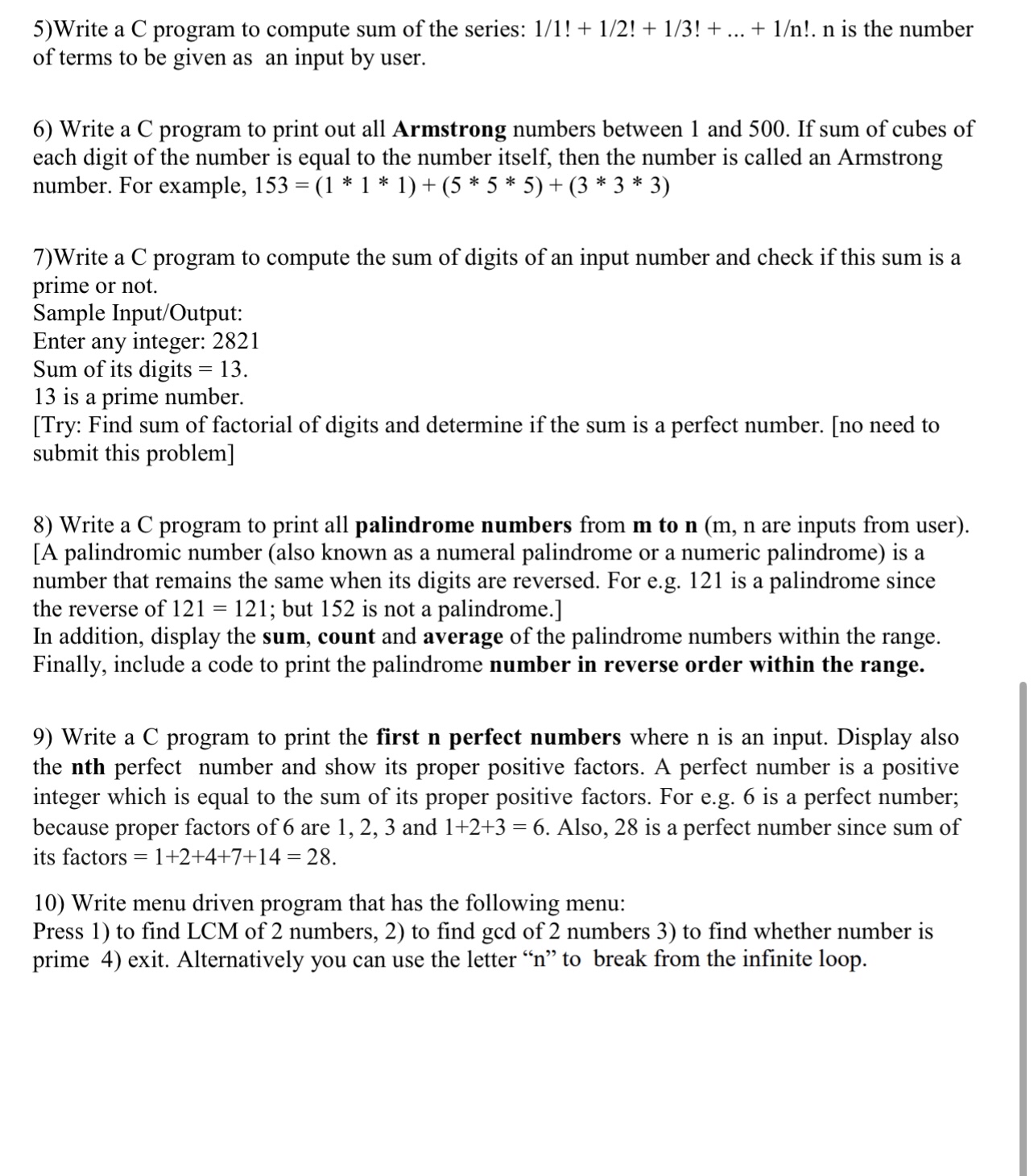 Honourable Chegg Experts, Please solve it with C | Chegg.com