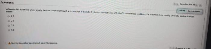 Solved Question 5 of 45 Question 5 3 points Save A A | Chegg.com