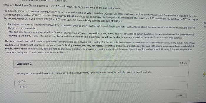 Solved There are 18 Multiple Choice questions worth 1.5 | Chegg.com