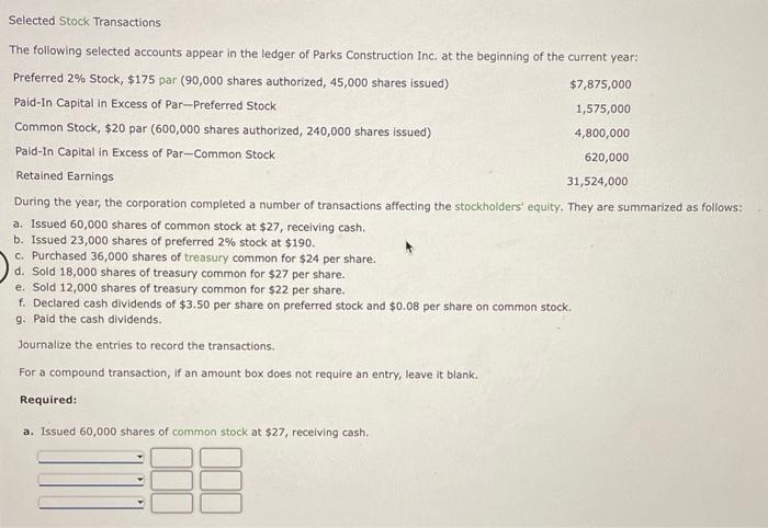 Solved The Following Selected Accounts Appear In The Ledger | Chegg.com