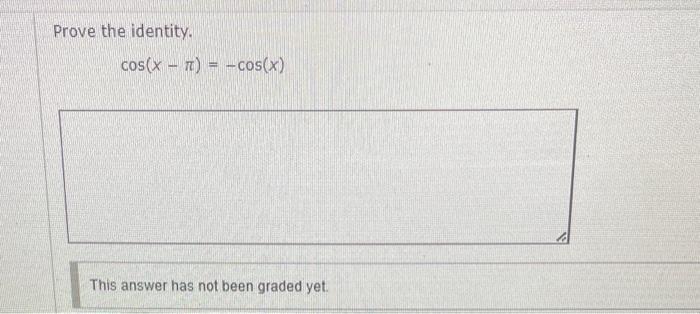 Solved Prove the identity cos xπ cos x Chegg com
