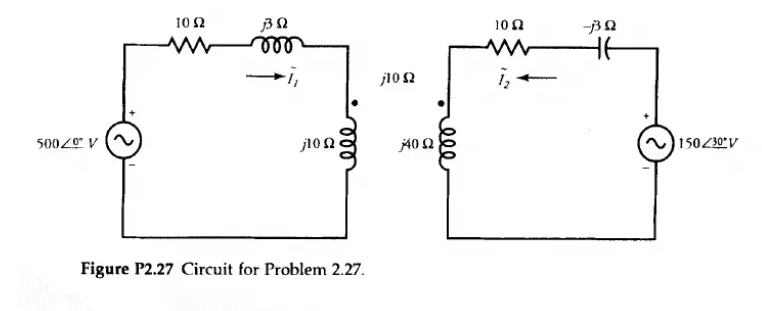 Solved 2.27 ﻿for the magnetically couplFigure P2.27 ﻿Circuit | Chegg.com