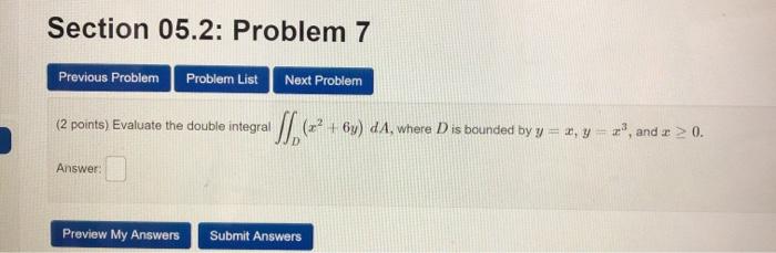 Solved Section 05.2: Problem 6 Previous Problem Problem List | Chegg.com