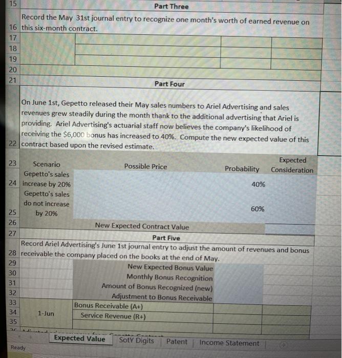 А B Question One--Expected Value Method Ariel | Chegg.com