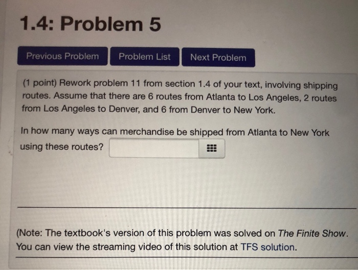 Solved 1.4: Problem 5 Previous Problem Problem List Next | Chegg.com