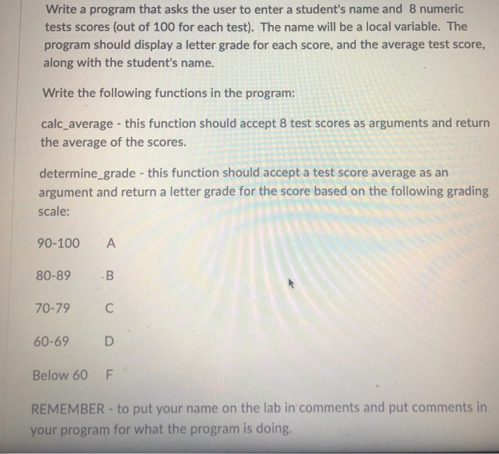 Solved Write a program that asks the user to enter a | Chegg.com