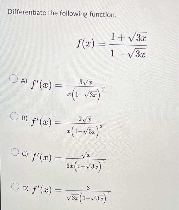 f x sqrt x 3 1