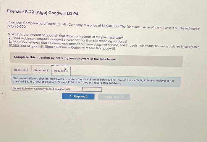 solved-exercise-8-22-algo-goodwill-lo-p4-robinson-company-chegg