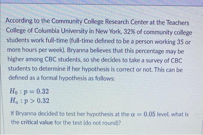 Solved According to the Community College Research Center at | Chegg.com